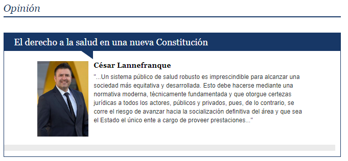 Coluna de Opinião – O direito à saúde em uma nova Constituição – Cesar Lannefranque – Life Sciences