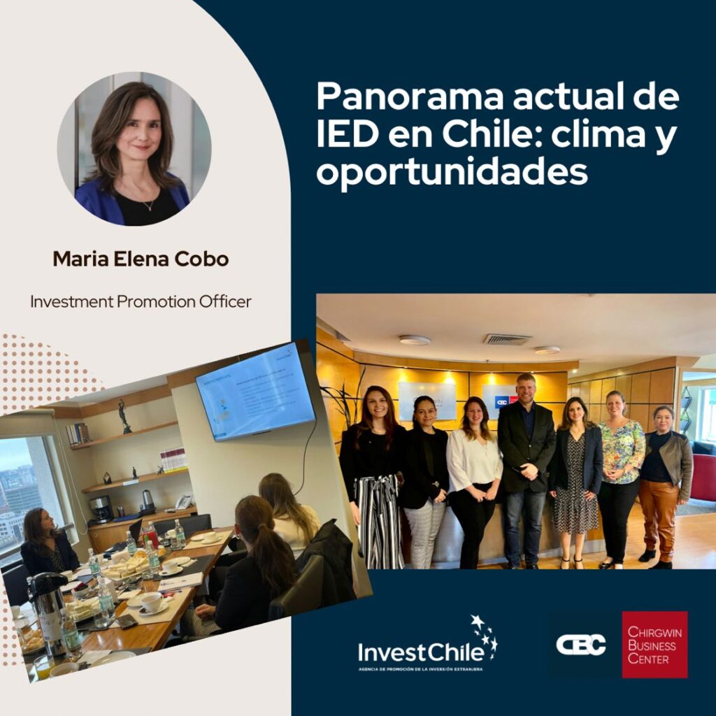 Panorama actual de IED en Chile – por InvestChile – Evento CBC